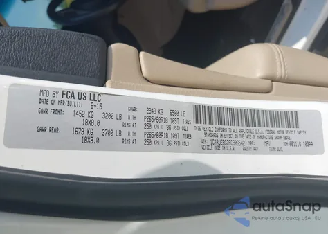 2015 Jeep Grand Cherokee Limited from USA, damaged, VIN 1C4RJEBG2FC906542